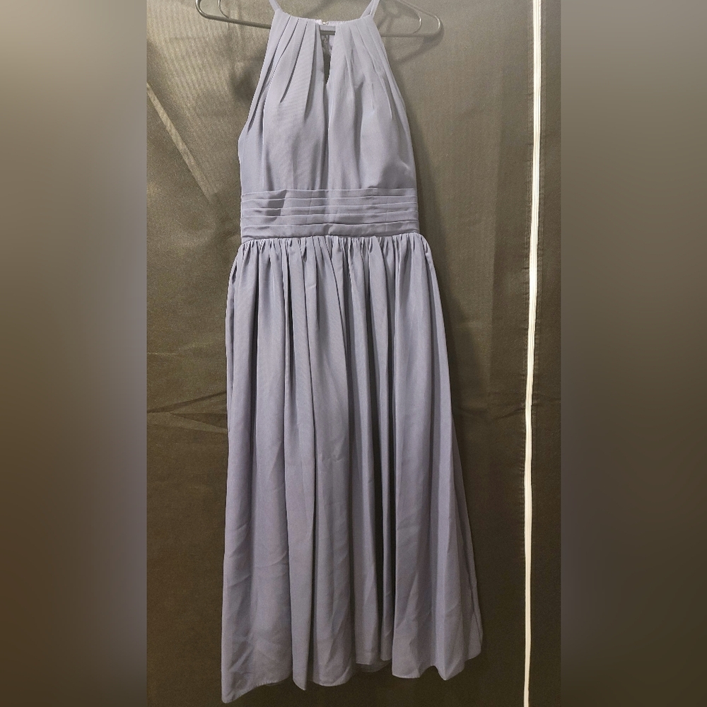 Bridesmaid dress, gray, size 4.